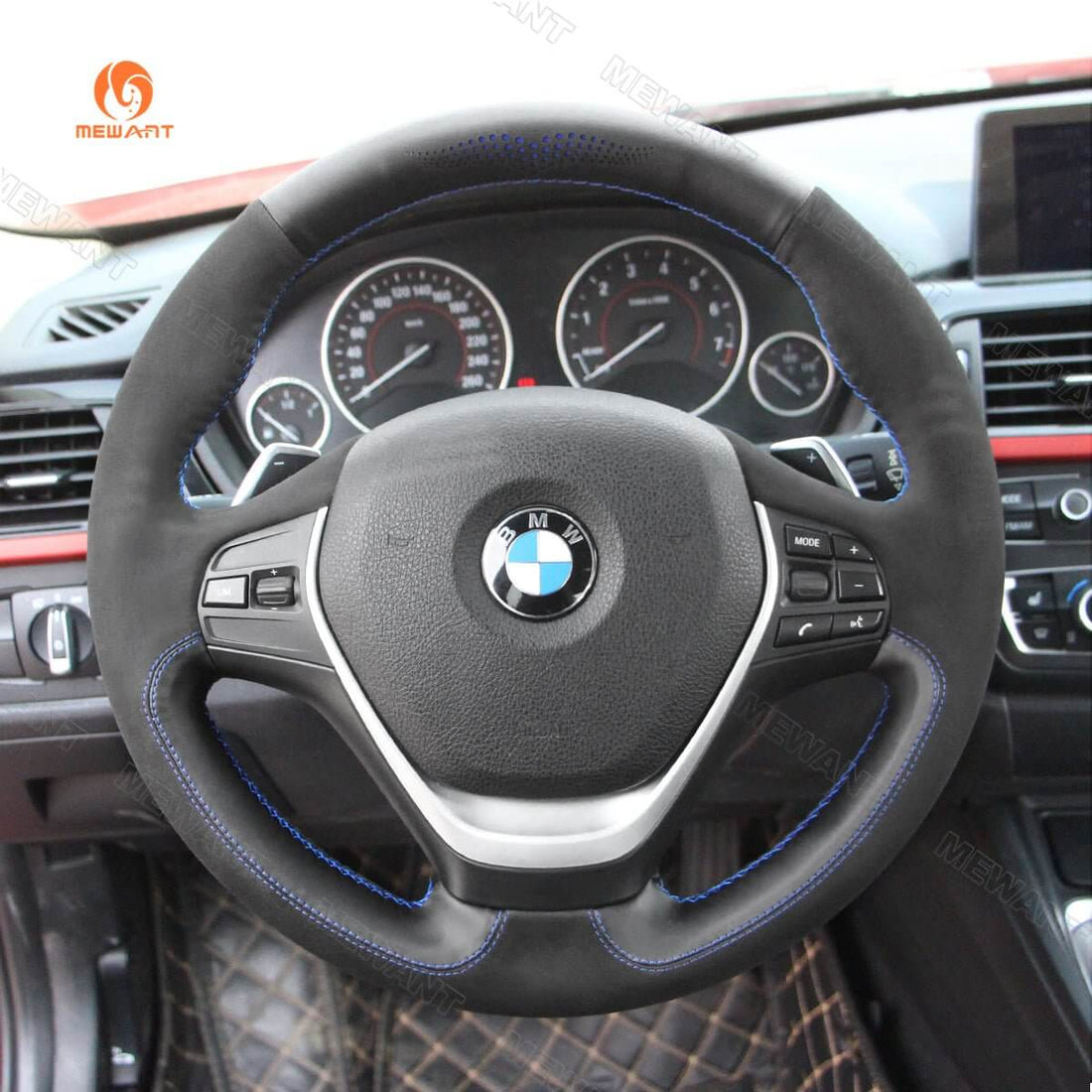 MEWANT Steering Wheel Cover for BMW F30 F31 F34 F20 F21 F22 F23 F32 F33 F34 F36