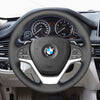 MEWANT Hand Stitch Black Leather Suede Car Steering Wheel Cover for BMW X5 F15 2013 - 2018 / X6 F16 2014 - 2019 - Mewant Cover