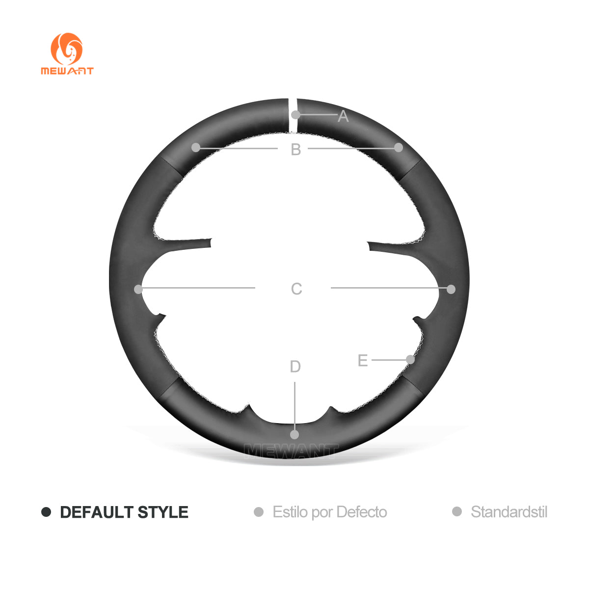 MEWANT Hand Stitch Black Leather Suede Car Steering Wheel Cover for Jeep Grand Cherokee 2014 - 2016 - Alcantara, Leather, Carbon Fiber, Easy Install, Non - Slip, Best Steering Wheel Cover