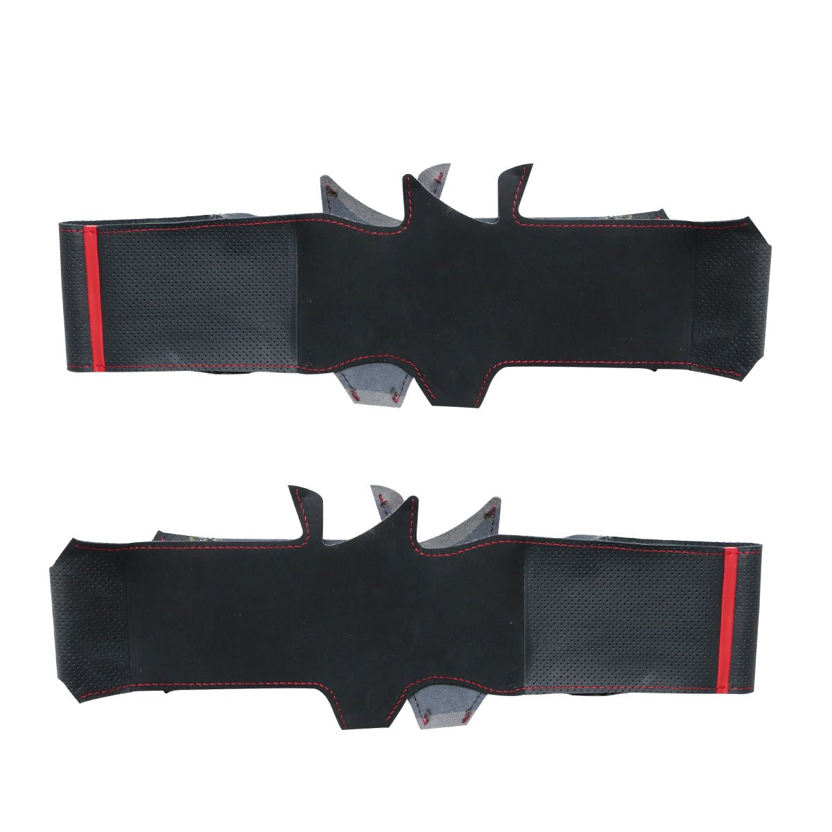 MEWANT Hand Stitch Black Leather Suede Car Steering Wheel Cover for Kia K5 Optima 2019 / Cee'd Ceed 2019 / Forte 2019 - Alcantara, Leather, Carbon Fiber, Easy Install, Non - Slip, Best Steering Wheel Cover