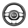 MEWANT Hand Stitch Black Leather Suede Car Steering Wheel Cover for Mini Coupe Clubman Clubvan Roadster - Mewant Cover