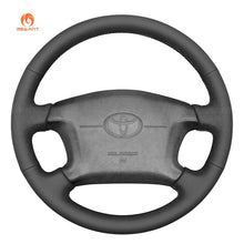 Carica l&#39;immagine nel visualizzatore Galleria, MEWANT Hand Stitch Black Leather Suede Car Steering Wheel Cover for Toyota 4Runner Camry Corolla Sienna Tundra - Mewant Cover
