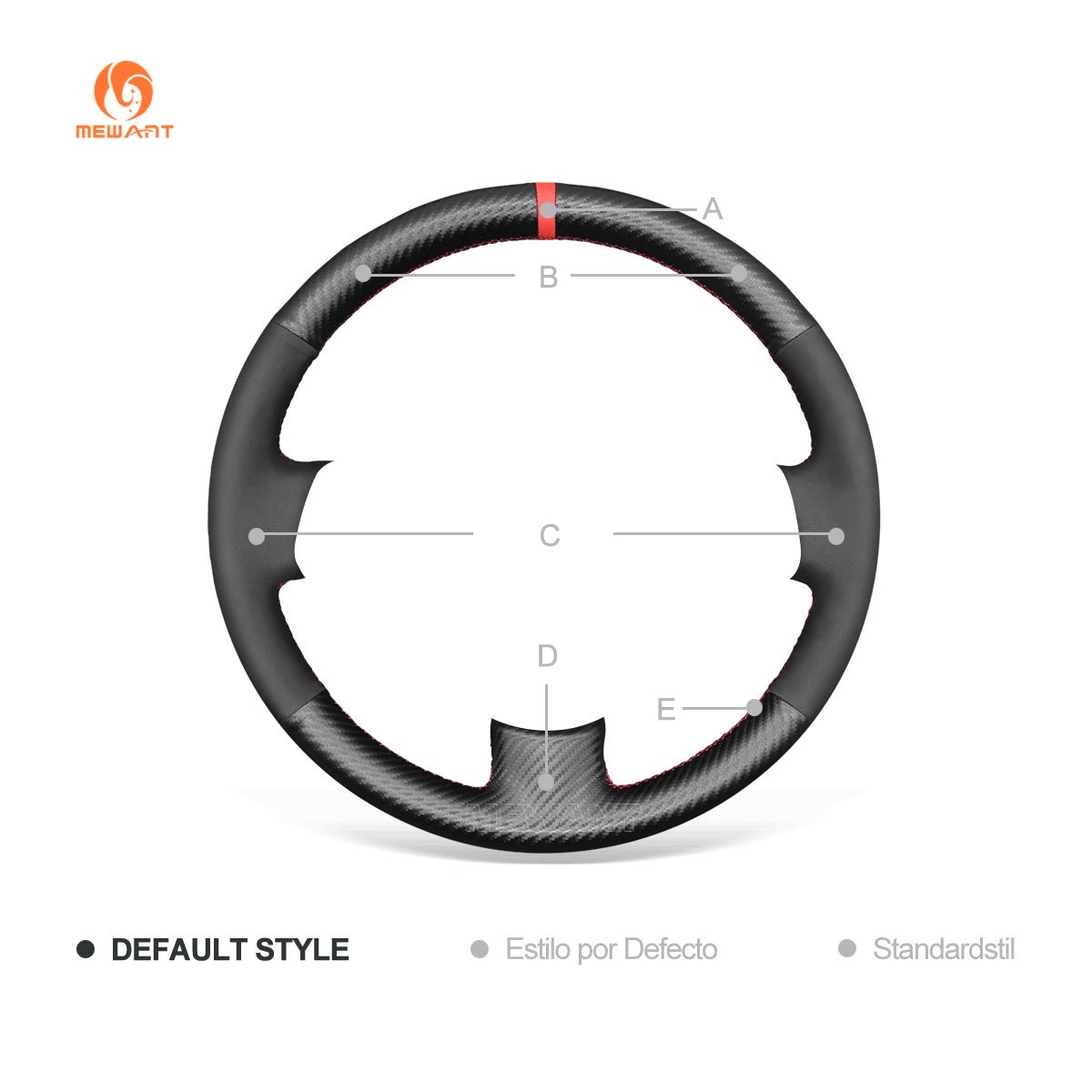 MEWANT Hand Stitch Black Leather Suede Carbon Fiber Car Steering Wheel Cover for Lexus RX330 RX400h RX400 2004 - 2007 - Alcantara, Leather, Carbon Fiber, Easy Install, Non - Slip, Best Steering Wheel Cover