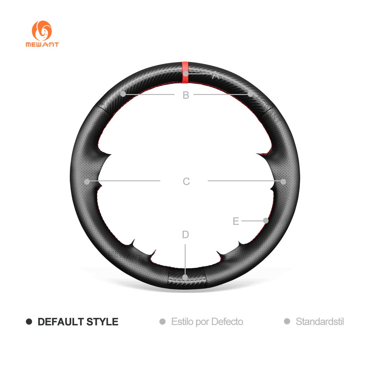 MEWANT Hand Stitch Black PU Leather Real Genuine Leather Car Steering Wheel Cover for Mercedes Benz W639 Viano Vito Valente - Mewant Cover