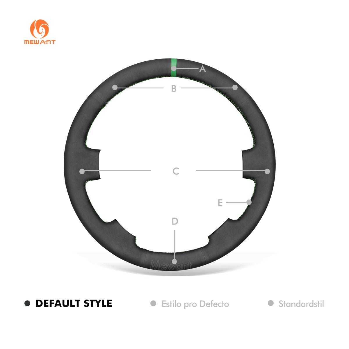 MEWANT Hand Stitch Black Suede Car Steering Wheel Cover for Kia Spectra (Spectra5) Cerato Soul - Alcantara, Leather, Carbon Fiber, Easy Install, Non - Slip, Best Steering Wheel Cover