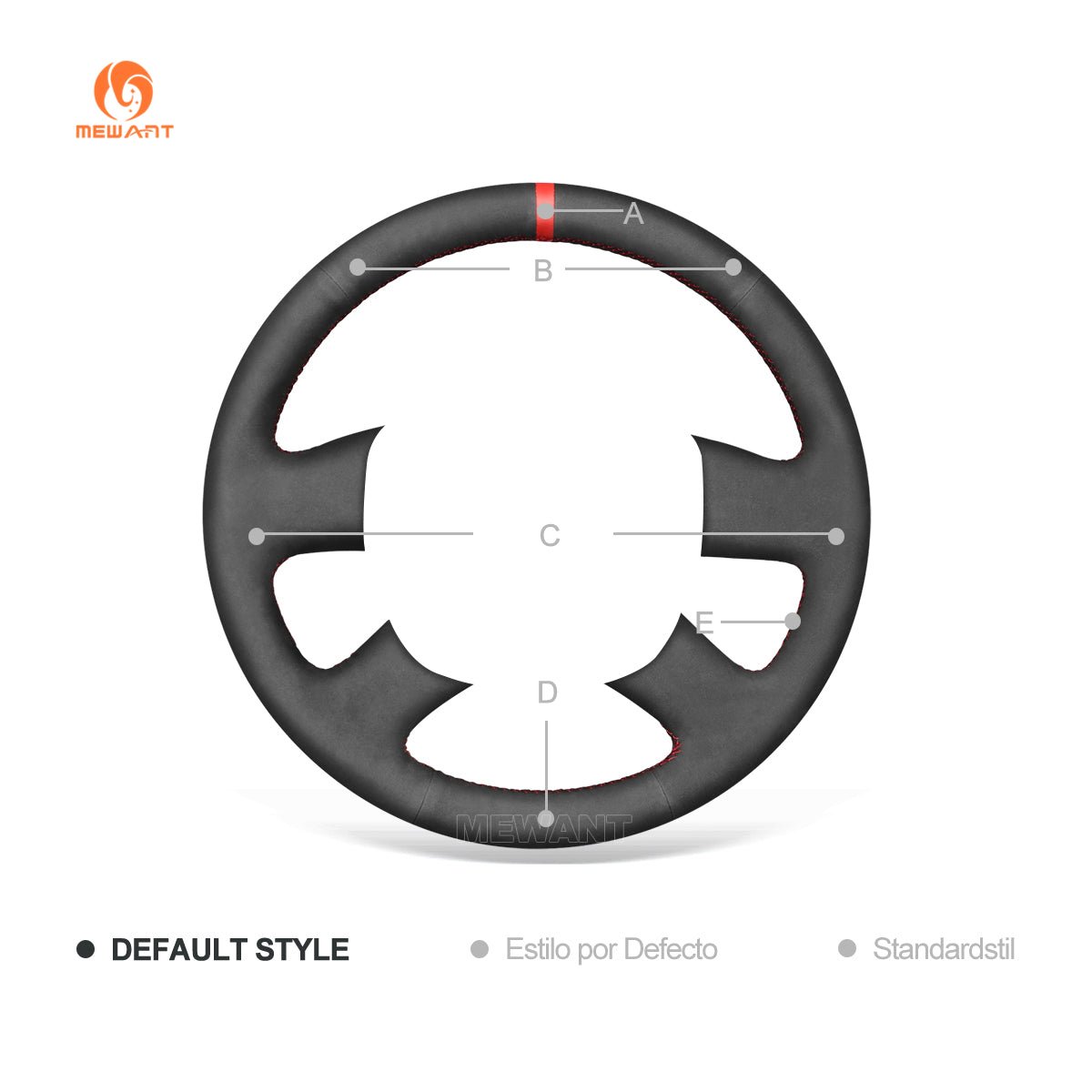 MEWANT Hand Stitch Black Suede Car Steering Wheel Cover for Skoda Octavia Citigo Roomster Fabia Superb Yeti - Alcantara, Leather, Carbon Fiber, Easy Install, Non - Slip, Best Steering Wheel Cover