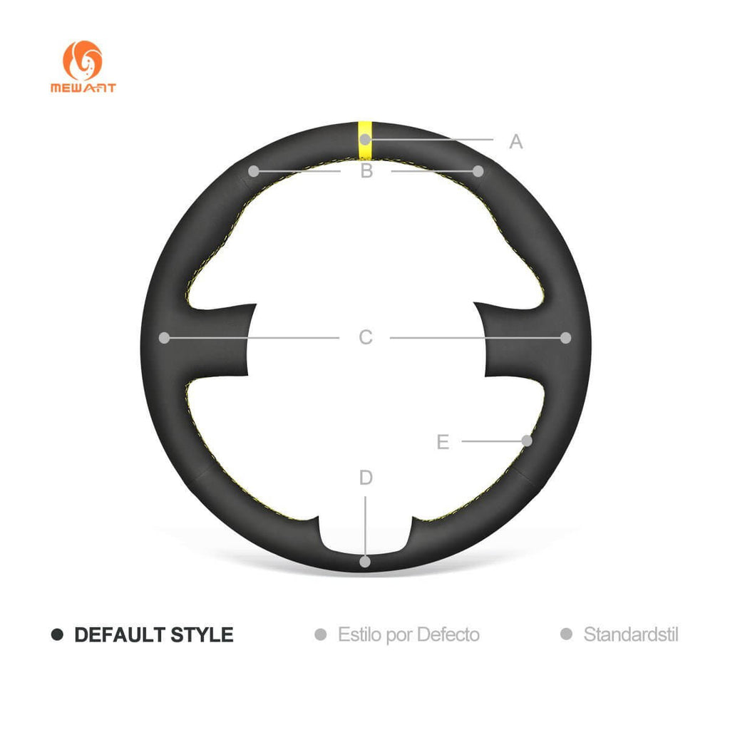 MEWANT Hand Stitch Black Suede Car Steering Wheel Cover for Toyota 86 2016 - 2020 - Alcantara, Leather, Carbon Fiber, Easy Install, Non - Slip, Best Steering Wheel Cover