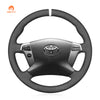 MEWANT Hand Stitch Black Suede Car Steering Wheel Cover for Toyota Avensis 2003 - 2008 - Mewant Cover