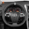 MEWANT Hand Stitch Black Suede Car Steering Wheel Cover for Toyota Corolla 2009 - 2012 / Blade 2007 - Mewant Cover