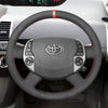 MEWANT Hand Stitch Black Suede Car Steering Wheel Cover for Toyota Prius 20(XW20) 2003 - 2009 / Raum 2 2003 - 2011 - Mewant Cover