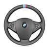 MEWANT Hand Stitch Black Suede Carbon Fiber Car Steering Wheel Cover for BMW X3 E83 2005 - 2010 - Mewant Cover