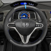 MEWANT Hand Stitch Black Suede Leather Car Steering Wheel Cover for Honda Civic 8 2006 - 2011 / for Acura CSX 2006 - 2011 / Civic Type R 2006 - 2011 - Alcantara, Leather, Carbon Fiber, Easy Install, Non - Slip, Best Steering Wheel Cover