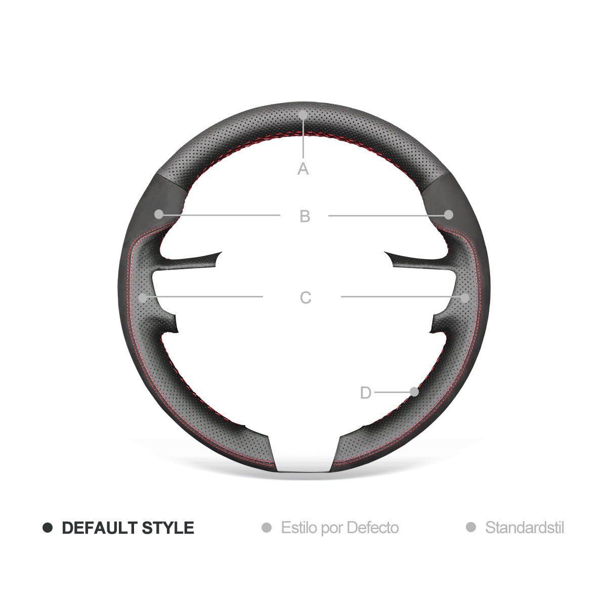 MEWANT Hand Stitch Black Suede Leather Car Steering Wheel Cover for Hyundai i40 2011 - 2020 - Alcantara, Leather, Carbon Fiber, Easy Install, Non - Slip, Best Steering Wheel Cover