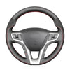 MEWANT Hand Stitch Black Suede Leather Car Steering Wheel Cover for Hyundai i40 2011 - 2020 - Mewant Cover