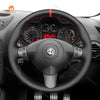 MEWANT Hand Stitch Car Steering Wheel Cover for Alfa Romeo 147 2000 - 2010 / GT 2004 - 2010 - Mewant Cover