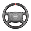 MEWANT Hand Stitch Car Steering Wheel Cover for Audi A4 2002 - 2005 / A6 1999 - 2004 / A8 A8 L 1998 - 2001 / Allroad 2001 - 2005 / S4 2004 - 2006 - Mewant Cover