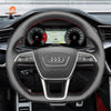 MEWANT Hand Stitch Car Steering Wheel Cover for Audi A6 (C8) Avant Allroad 2018 - 2019 / A7 (K8) 2018 - 2019 / S6 S 7 2019 - Mewant Cover