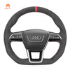 MEWANT Hand Stitch Car Steering Wheel Cover for Audi A6 (C8) Avant Allroad 2018 - 2019 / A7 (K8) 2018 - 2019 / S6 S 7 2019 - Mewant Cover