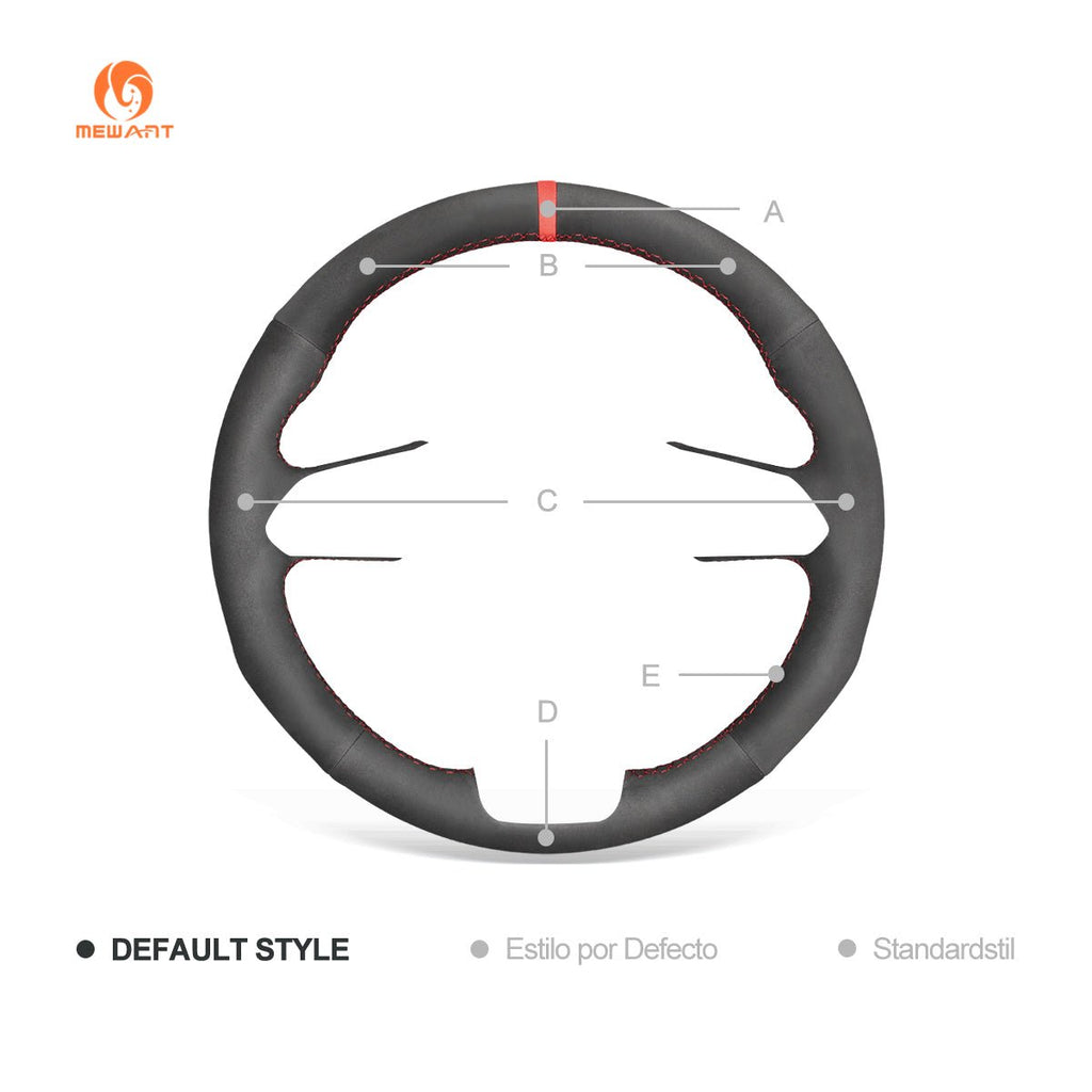 MEWANT Hand Stitch Car Steering Wheel Cover for Audi A6 (C8) Avant Allroad 2018 - 2019 / A7 (K8) 2018 - 2019 / S7 2019 - Alcantara, Leather, Carbon Fiber, Easy Install, Non - Slip, Best Steering Wheel Cover