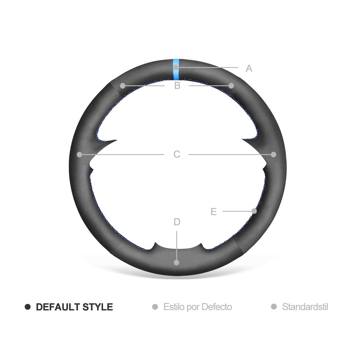 MEWANT Hand Stitch Car Steering Wheel Cover for BMW 5 Series E60 E61 2003 - 2010 / 6 Series E63 E64 2004 - 2009 - Alcantara, Leather, Carbon Fiber, Easy Install, Non - Slip, Best Steering Wheel Cover