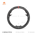MEWANT Hand Stitch Car Steering Wheel Cover for BMW 5 Series E60 E61 2003 - 2010 / 6 Series E63 E64 2004 - 2009 - Alcantara, Leather, Carbon Fiber, Easy Install, Non - Slip, Best Steering Wheel Cover