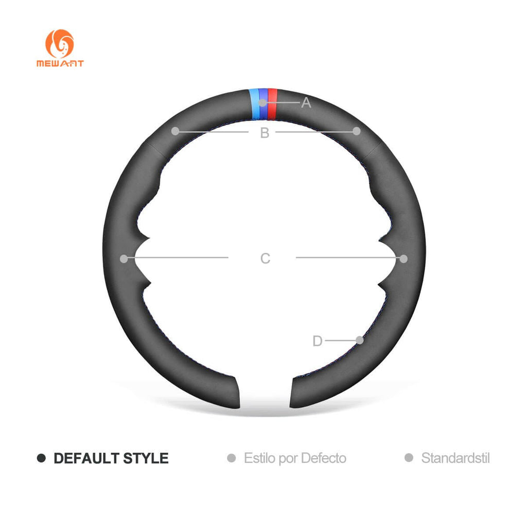 MEWANT Hand Stitch Car Steering Wheel Cover for BMW M2 F87 M3 F80 M4 F82 F83 M5 F10 M6 F06 F12 F13 X5 M X6 M F86 - Alcantara, Leather, Carbon Fiber, Easy Install, Non - Slip, Best Steering Wheel Cover