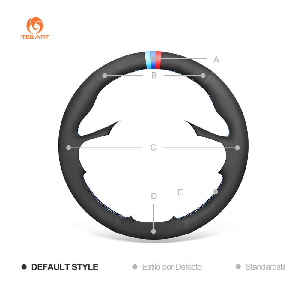 MEWANT Hand Stitch Car Steering Wheel Cover for BMW X3 F25 2011 - 2017 / X4 F26 2014 - 2018 - Alcantara, Leather, Carbon Fiber, Easy Install, Non - Slip, Best Steering Wheel Cover