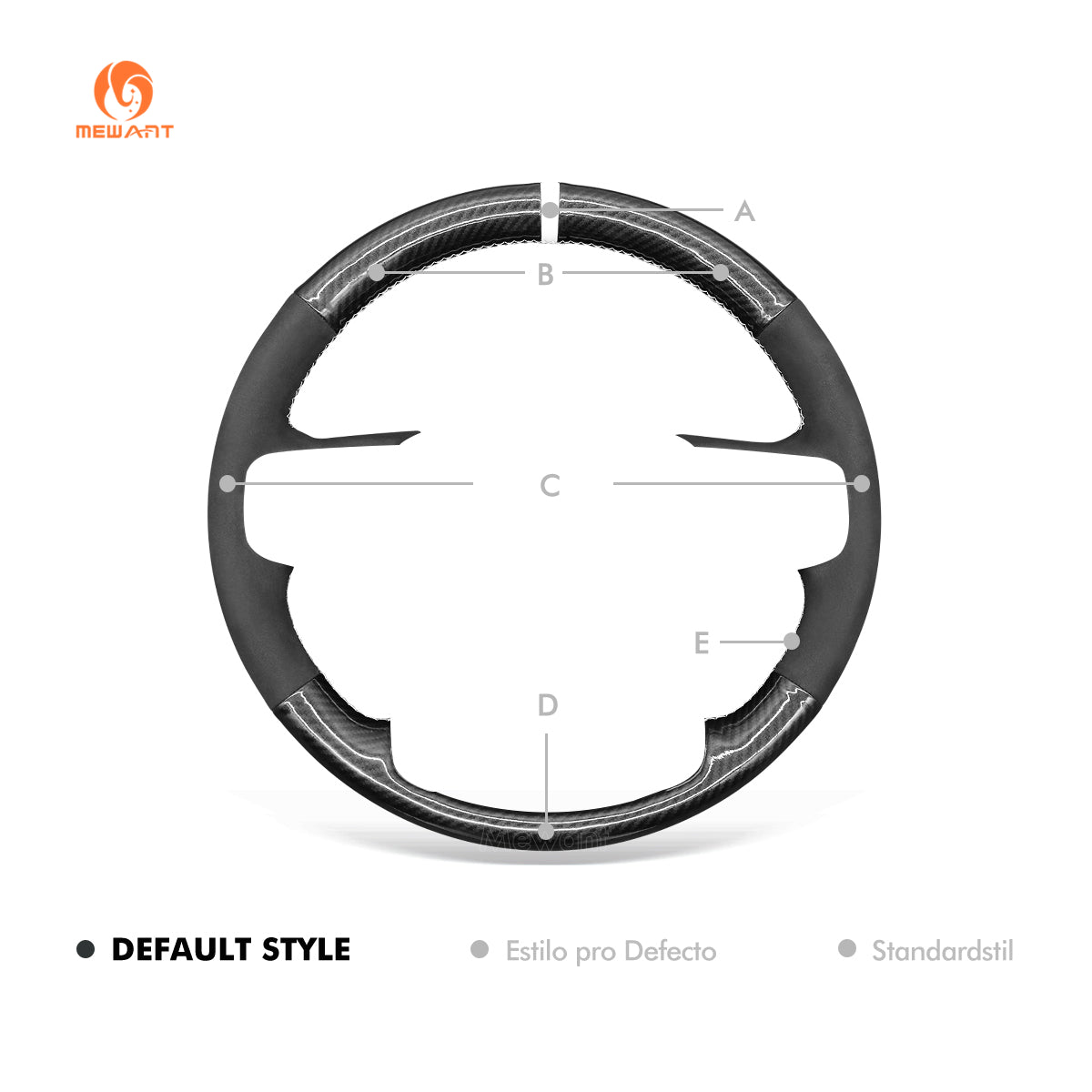 MEWANT Hand Stitch Car Steering Wheel Cover for Chevrolet Blazer Silverado Suburban Tahoe - Alcantara, Leather, Carbon Fiber, Easy Install, Non - Slip, Best Steering Wheel Cover