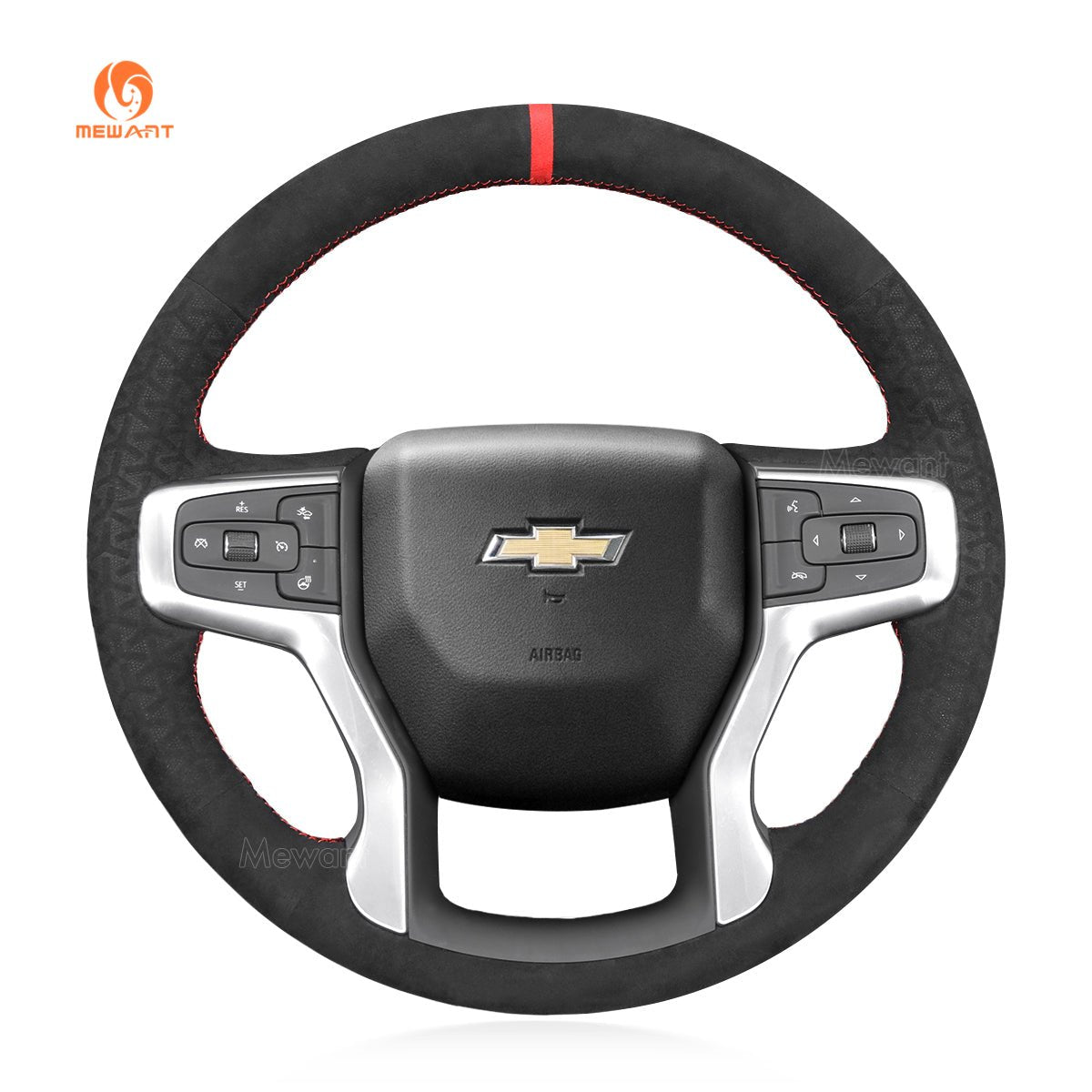 MEWANT Hand Stitch Car Steering Wheel Cover for Chevrolet Blazer Silverado Suburban Tahoe - Mewant Cover