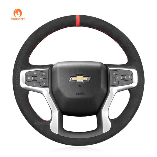 MEWANT Hand Stitch Car Steering Wheel Cover for Chevrolet Blazer Silverado Suburban Tahoe - Mewant Cover