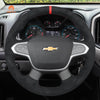 MEWANT Hand Stitch Car Steering Wheel Cover for Chevrolet (Chevy) Colorado/ Traverse - Alcantara, Leather, Carbon Fiber, Easy Install, Non - Slip, Best Steering Wheel Cover