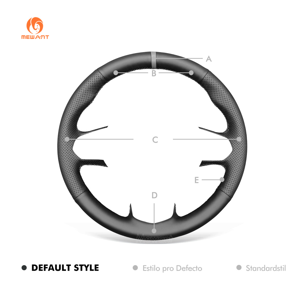 MEWANT Hand Stitch Car Steering Wheel Cover for Chevrolet Corvette (C6) 2012 - 2013 - Alcantara, Leather, Carbon Fiber, Easy Install, Non - Slip, Best Steering Wheel Cover