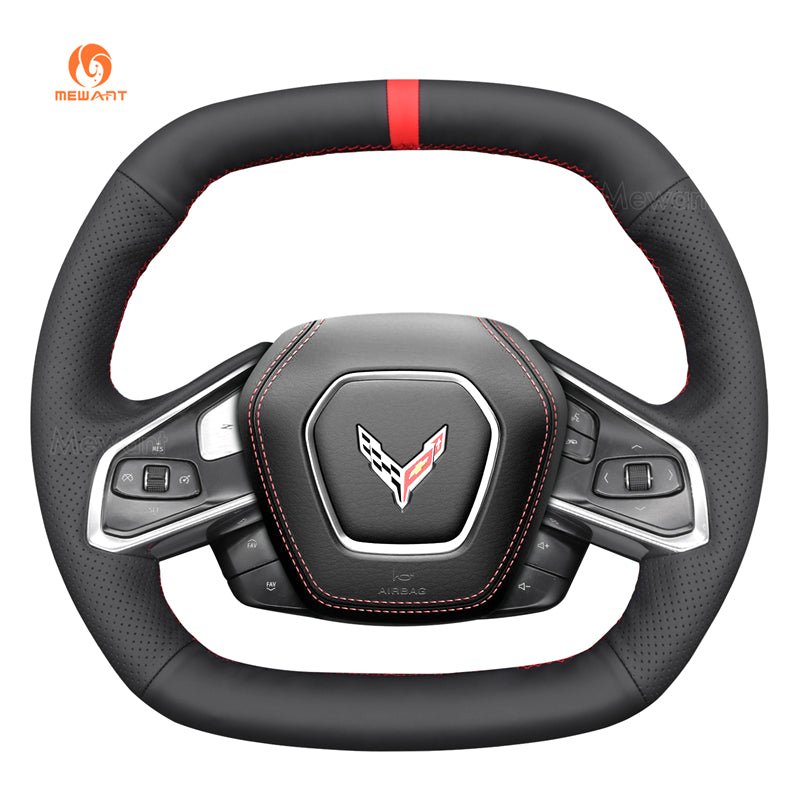 MEWANT Hand Stitch Car Steering Wheel Cover for Chevrolet Corvette (C8) 2020 - 2023 - Mewant Cover