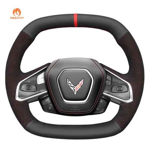 MEWANT Hand Stitch Car Steering Wheel Cover for Chevrolet Corvette (C8) 2020 - 2023 - Mewant Cover