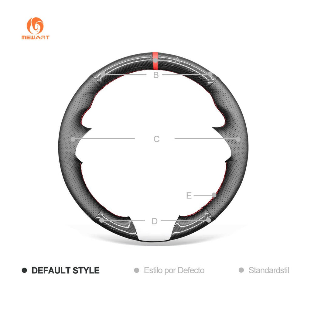 MEWANT Hand Stitch Car Steering Wheel Cover for Chevrolet Cruze Aveo Orlando / Holden Cruz / Ravon R4 / for Holden Barina - Alcantara, Leather, Carbon Fiber, Easy Install, Non - Slip, Best Steering Wheel Cover