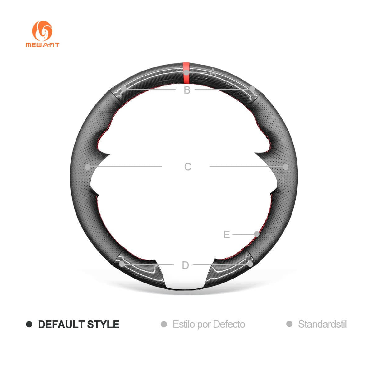 MEWANT Hand Stitch Car Steering Wheel Cover for Chevrolet Cruze Aveo Orlando / Holden Cruz / Ravon R4 / for Holden Barina - Alcantara, Leather, Carbon Fiber, Easy Install, Non - Slip, Best Steering Wheel Cover