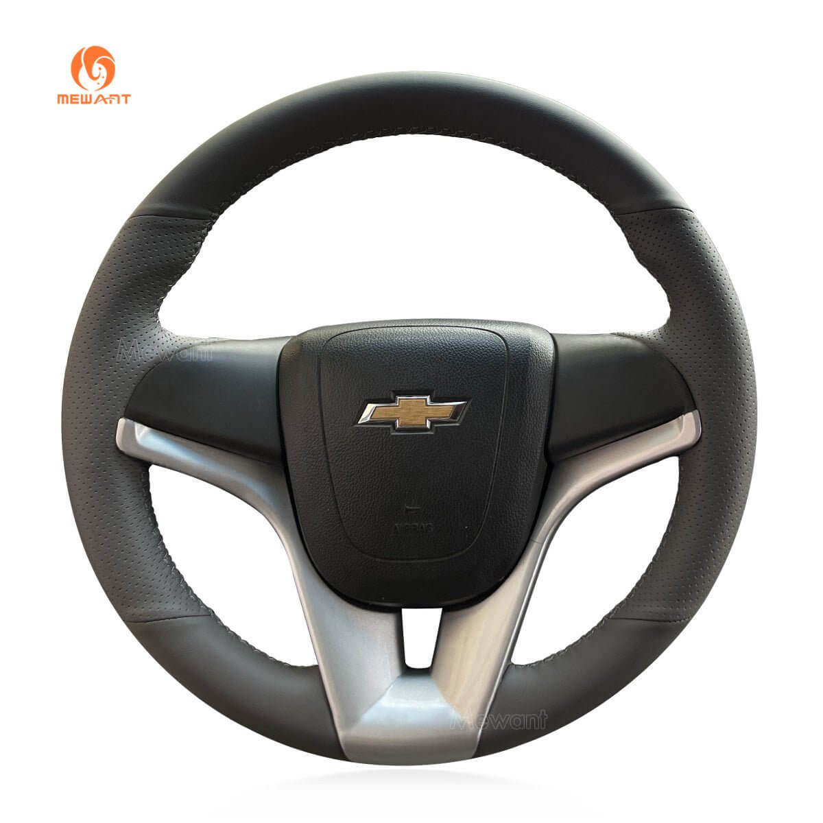MEWANT Hand Stitch Car Steering Wheel Cover for Chevrolet Cruze Aveo Orlando / Holden Cruz / Ravon R4 / for Holden Barina - Alcantara, Leather, Carbon Fiber, Easy Install, Non - Slip, Best Steering Wheel Cover