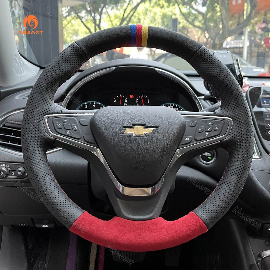 MEWANT Steering Wheel Cover for Chevrolet / Opel Malibu Equinox 2 Ampera-e 2016-2021