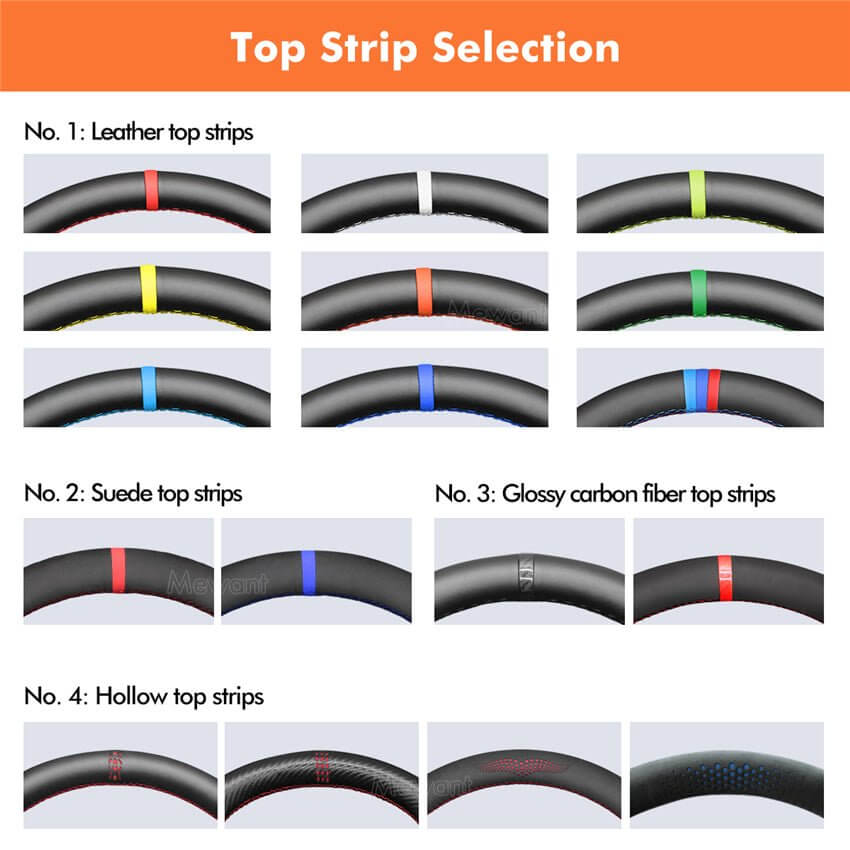 MEWANT Hand Stitch Car Steering Wheel Cover for Chevrolet Malibu 2016 - 2020 / Equinox 2018 - 2021 / for Opel Ampera - e 2016 - 2020 - Alcantara, Leather, Carbon Fiber, Easy Install, Non - Slip, Best Steering Wheel Cover