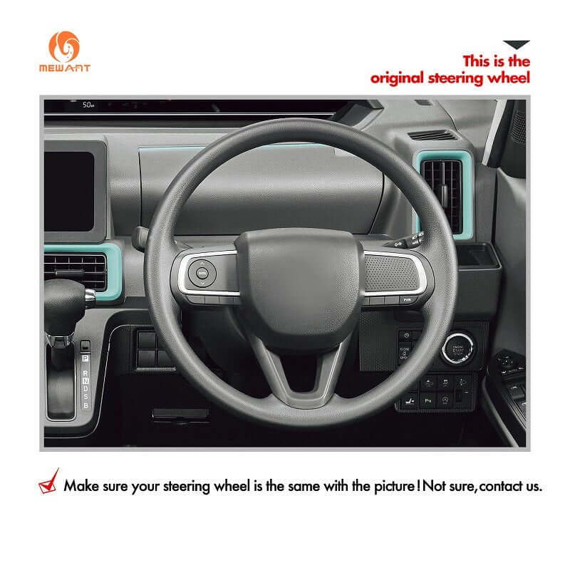 MEWANT Hand Stitch Car Steering Wheel Cover for Daihatsu Tanto HIJET Atrai for Subaru Sambar Chiffon - Mewant Cover