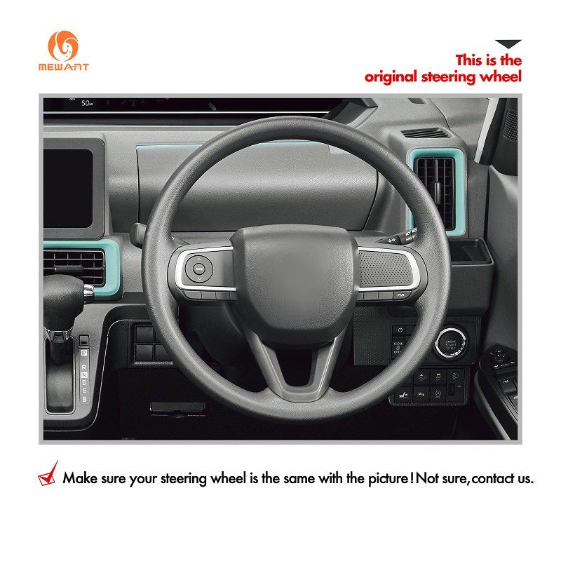 MEWANT Hand Stitch Car Steering Wheel Cover for Daihatsu Tanto HIJET Atrai for Subaru Sambar Chiffon - Mewant Cover