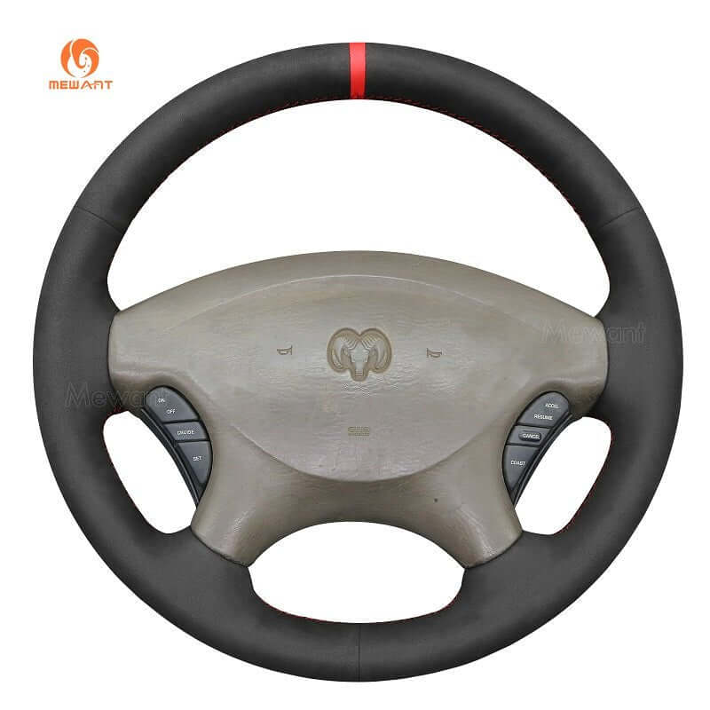 MEWANT Hand Stitch Car Steering Wheel Cover for Dodge Grand Caravan 2001 - 2007 - Alcantara, Leather, Carbon Fiber, Easy Install, Non - Slip, Best Steering Wheel Cover
