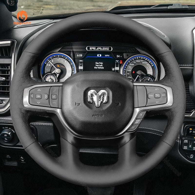 MEWANT Hand Stitch Car Steering Wheel Cover for Dodge RAM 1500 2019 - 2023/for Dodge - Mewant Cover