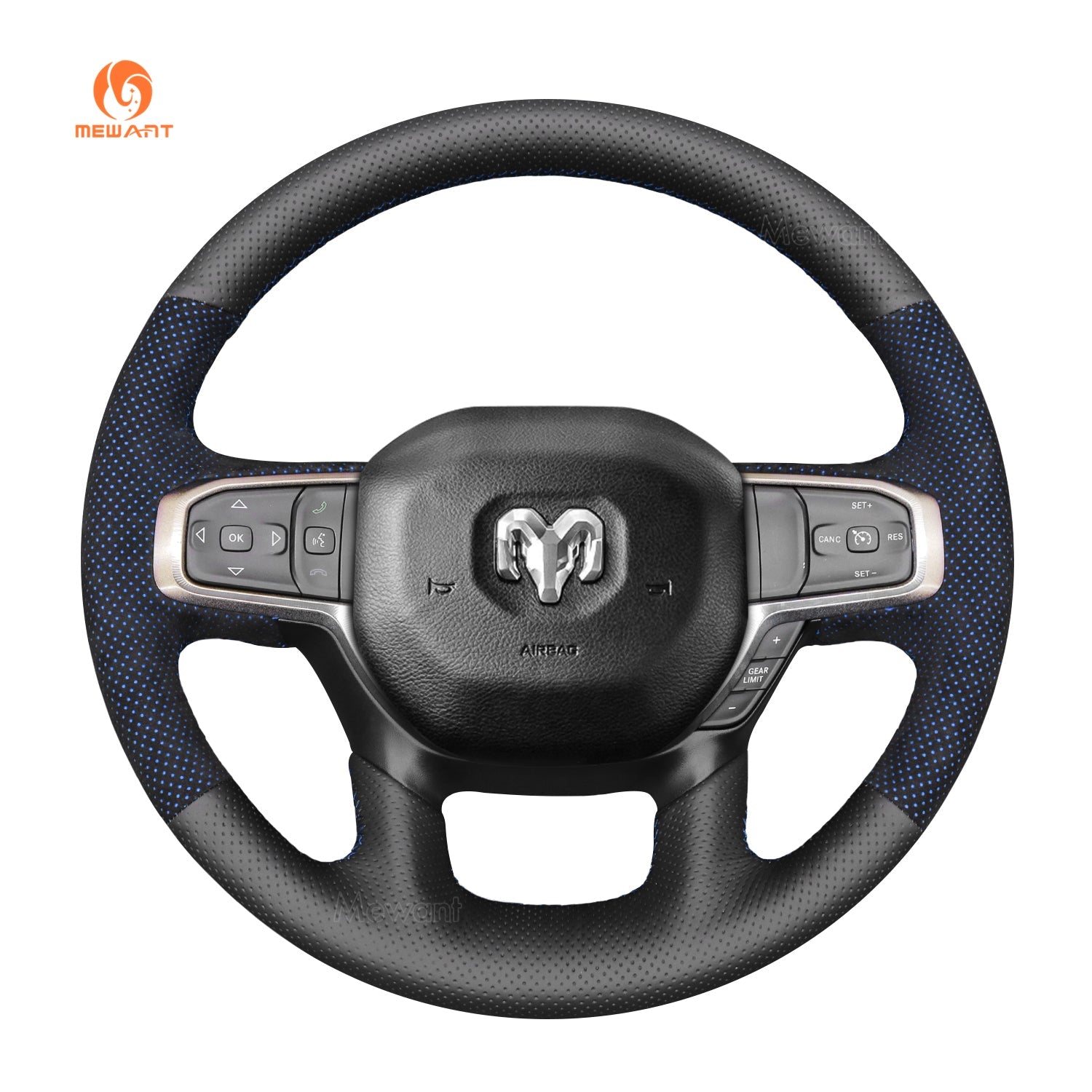 MEWANT Hand Stitch Car Steering Wheel Cover for Dodge RAM 1500 2019 - 2023/for Dodge - Mewant Cover