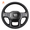MEWANT Hand Stitch Car Steering Wheel Cover for Dodge RAM 1500 2019 - 2023/for Dodge - Alcantara, Leather, Carbon Fiber, Easy Install, Non - Slip, Best Steering Wheel Cover