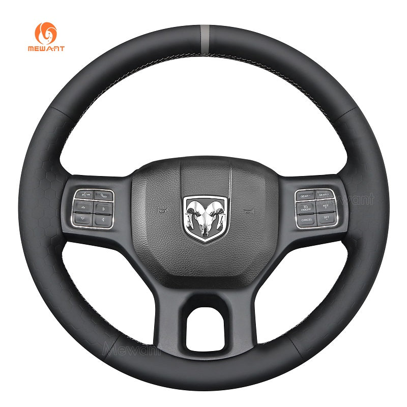 MEWANT Hand Stitch Car Steering Wheel Cover for Dodge RAM 1500 Classic 2500 3500 5500 - Alcantara, Leather, Carbon Fiber, Easy Install, Non - Slip, Best Steering Wheel Cover