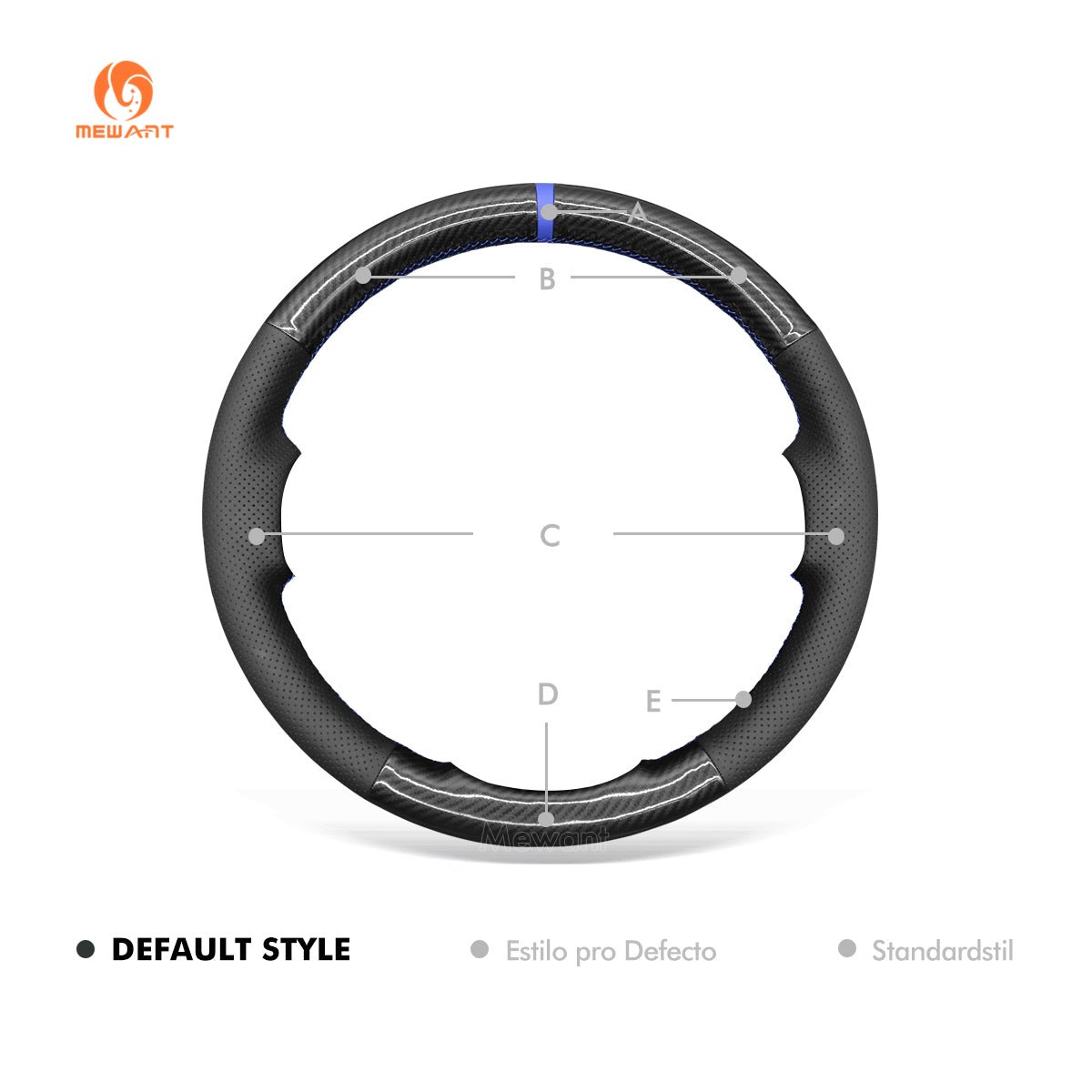 MEWANT Hand Stitch Car Steering Wheel Cover for Dodge RAM 1500 Classic 2500 3500 5500 - Alcantara, Leather, Carbon Fiber, Easy Install, Non - Slip, Best Steering Wheel Cover