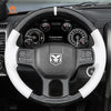 MEWANT Hand Stitch Car Steering Wheel Cover for Dodge RAM 1500 Classic 2500 3500 5500 - Alcantara, Leather, Carbon Fiber, Easy Install, Non - Slip, Best Steering Wheel Cover