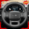MEWANT Hand Stitch Car Steering Wheel Cover for Ford F - 150 F150/ F - 150 (Lightning)/ F - 350 F350/ F - 450/ Expedition - Alcantara, Leather, Carbon Fiber, Easy Install, Non - Slip, Best Steering Wheel Cover