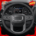 MEWANT Hand Stitch Car Steering Wheel Cover for GMC Sierra 1500 Limited / Sierra 2500 3500/Yukon (XL) - Alcantara, Leather, Carbon Fiber, Easy Install, Non - Slip, Best Steering Wheel Cover